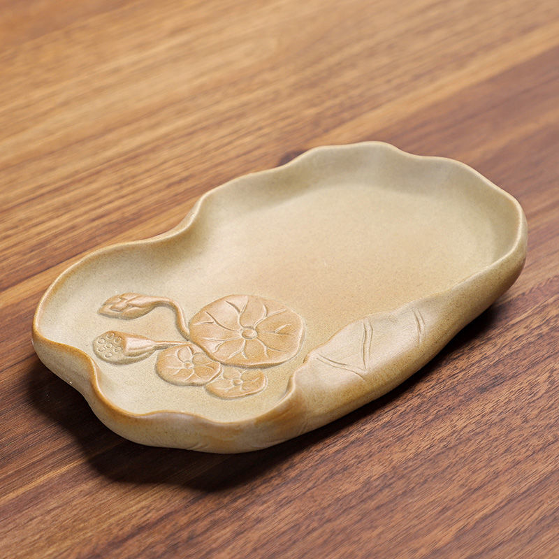 Drip Tray Saucer - ブラジル産木製水耕栽培プラント用ラッキーウッドトレイ、粗陶器の受け皿、多肉植物の植木鉢ベーススタンド用のクリエイティブなドリップキャッチャー