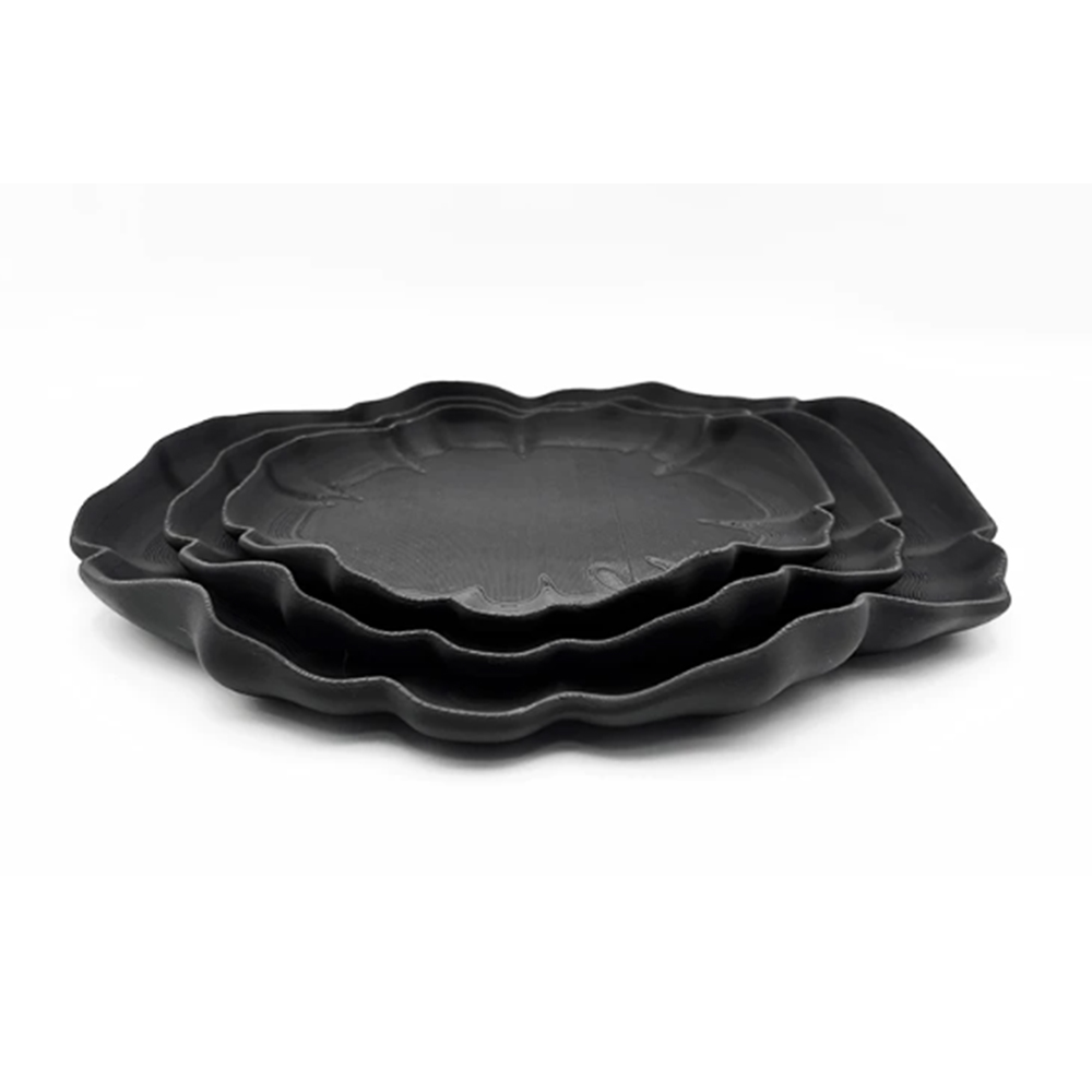 Drip Tray Saucer - 防水樹脂製植物用ドリップトレイ - 積み重ね可能なマットブラックの受け皿（S/M/L）