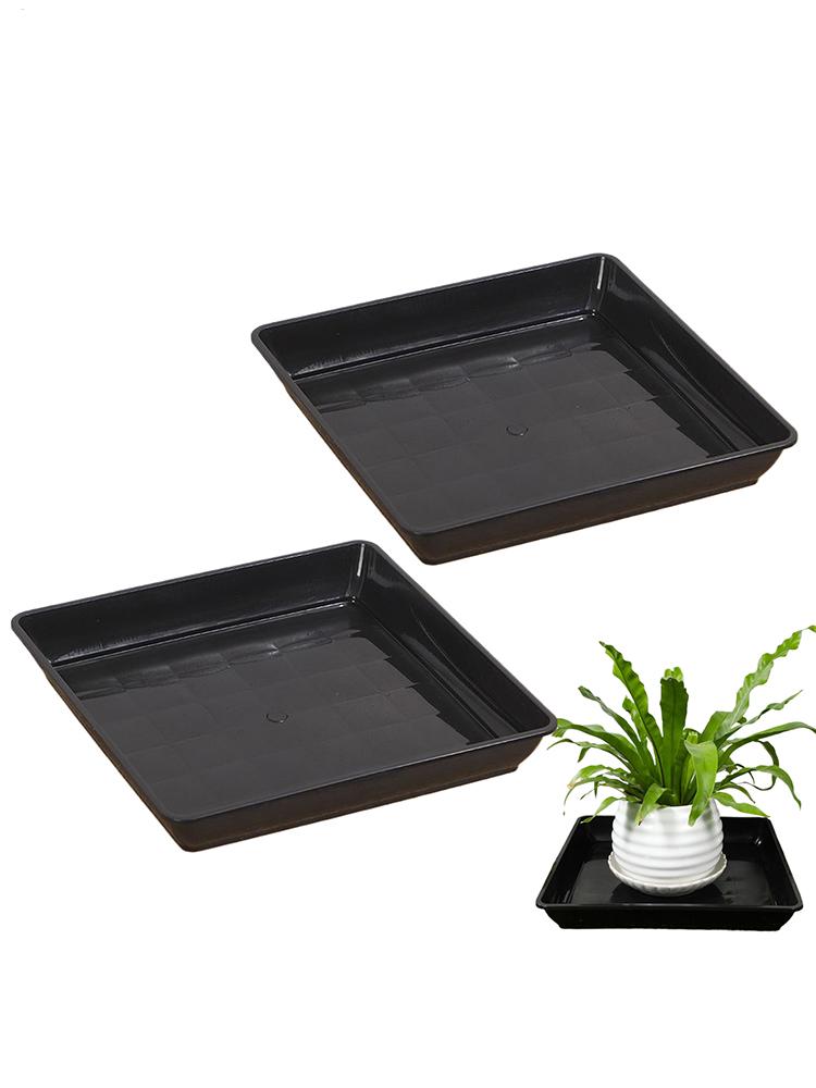 Drip Tray Saucer - 2個入り植木鉢ベース 厚みのあるバルコニー植物トレイ プランターソーサー プラスチックトレイ 室内鉢用 ドリッププレート