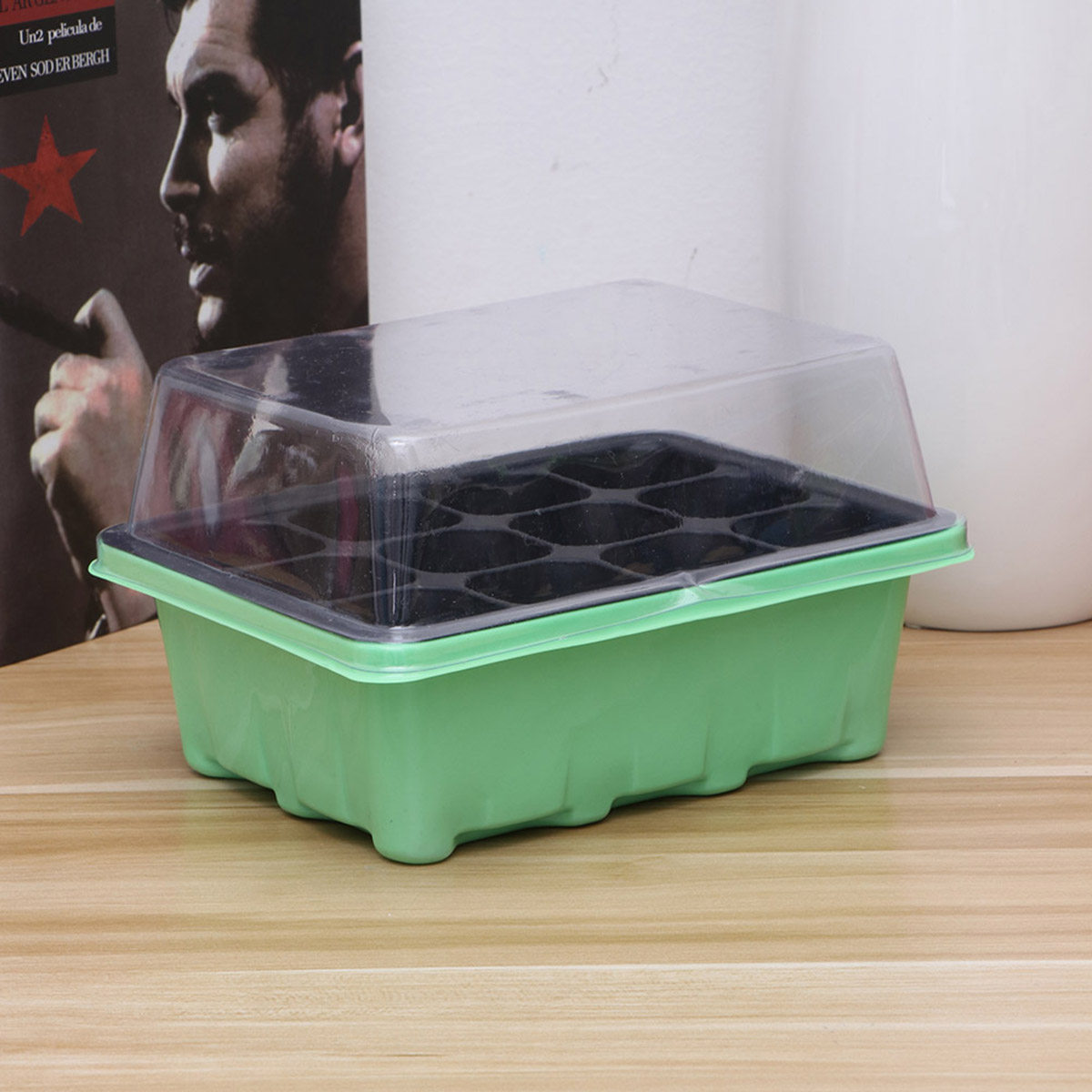 1 個透明蓋付き育苗箱 18x14x6cm 12 セルスプラ - Bonsai Garden Nursery のレビューと価格