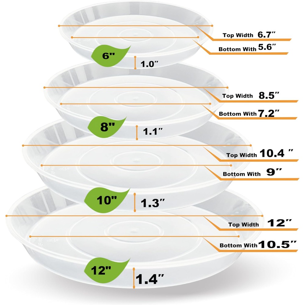 20個入りヘビーデューティープラントソーサー - 6/8/1 - Drip Tray Saucer のレビューと価格