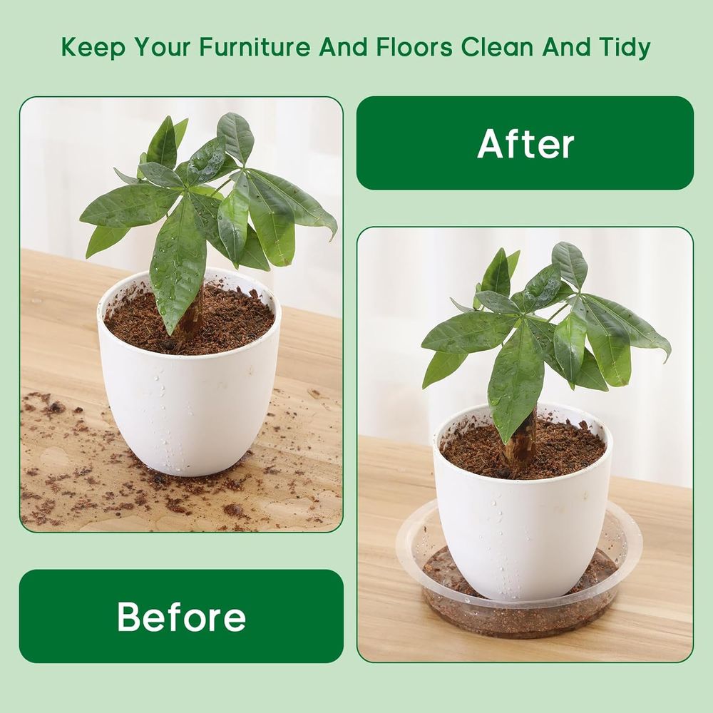 40個入り透明植木受け皿 - 屋内外用耐久性のある丸型水受け - Drip Tray Saucer のレビューと価格