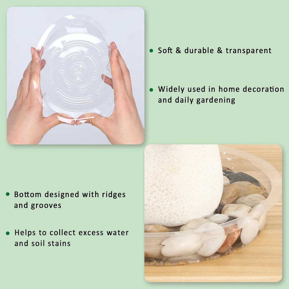 40個入り透明植木受け皿 - 屋内外用耐久性のある丸型水受け - Drip Tray Saucer のレビューと価格