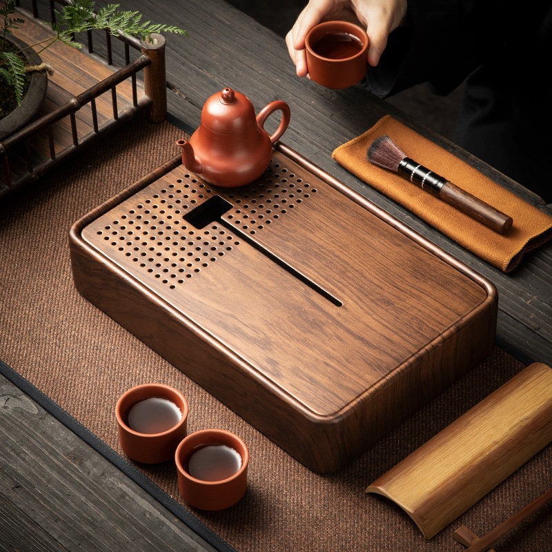 水貯蔵機能付き長方形竹製茶盆、水切り乾燥用茶受け、カップスタ - Drip Tray Saucer のレビューと価格