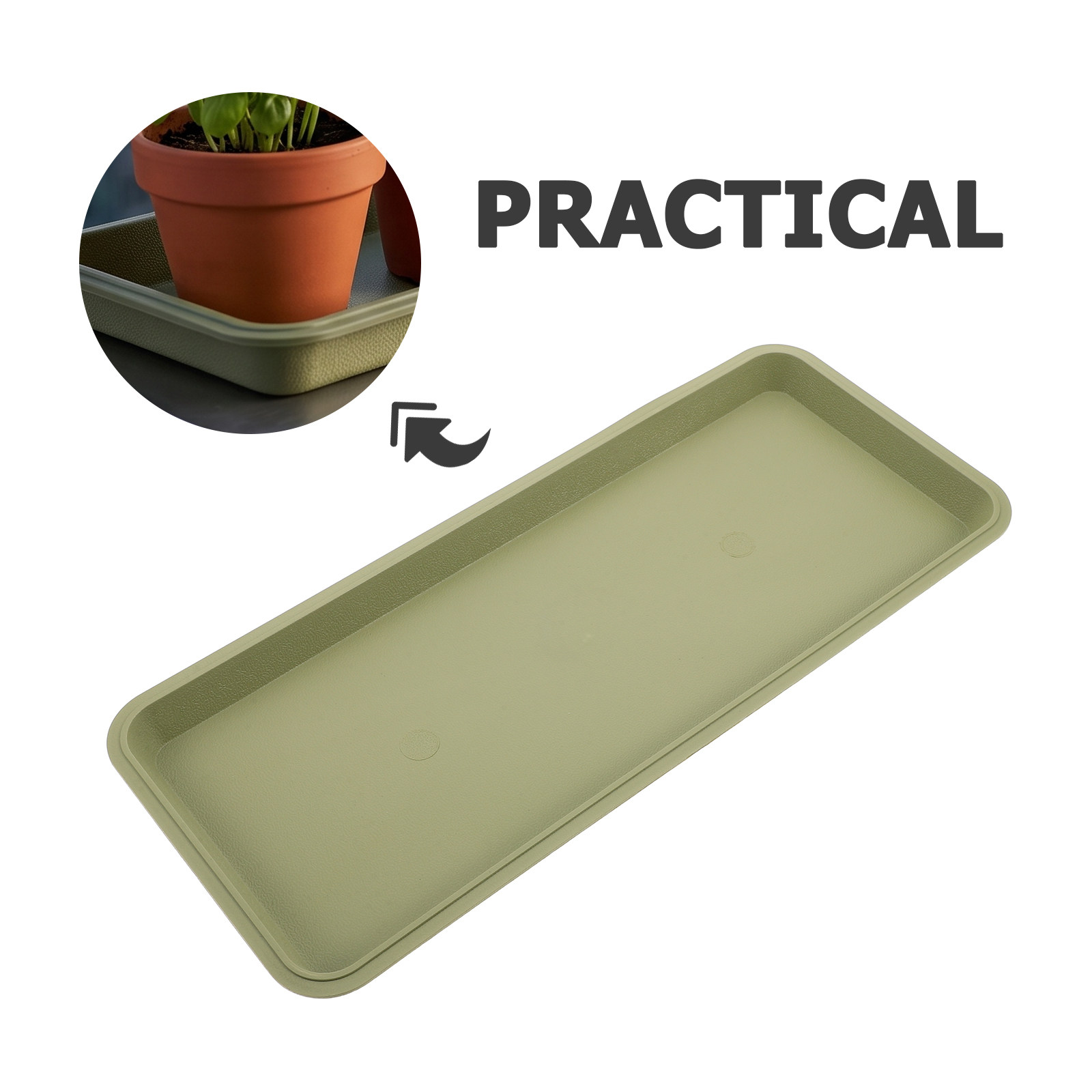 長方形の植木鉢トレイ、屋内用植物受け皿、水切りトレイ、排水用 - Drip Tray Saucer のレビューと価格