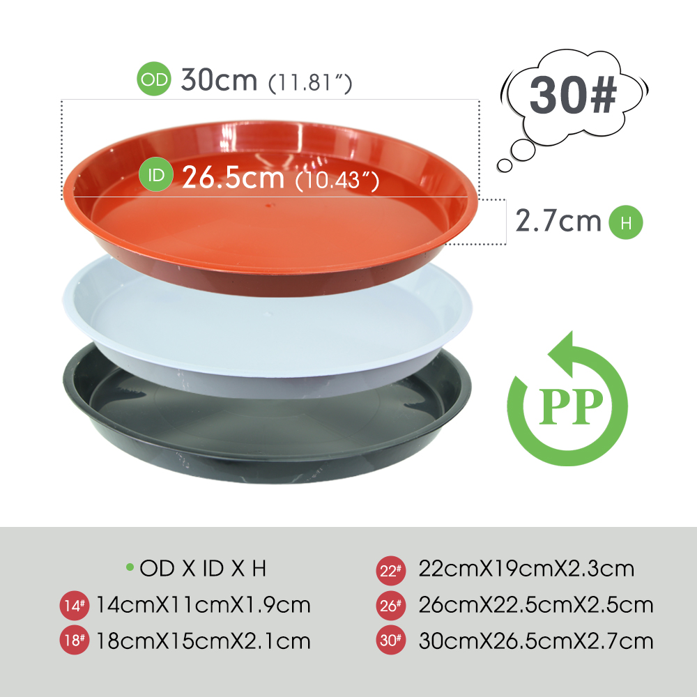 耐久性のあるプラスチック製植木鉢,丸いドリップトレイ,植木鉢 - Drip Tray Saucer のレビューと価格