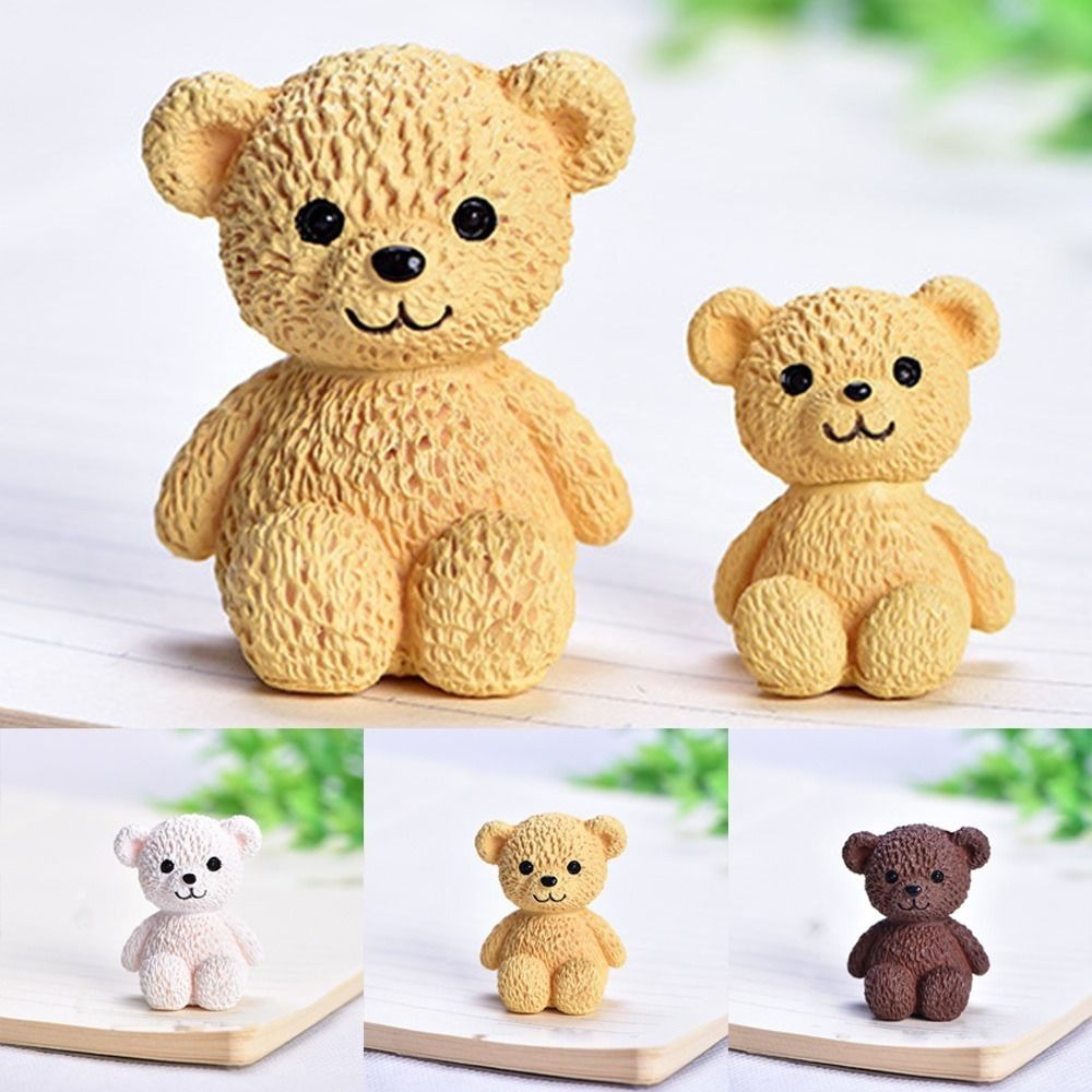 かわいいミニチュアのクマの置物、面白いプラスチック製の漫画風 - Bonsai Garden Ornaments のレビューと価格