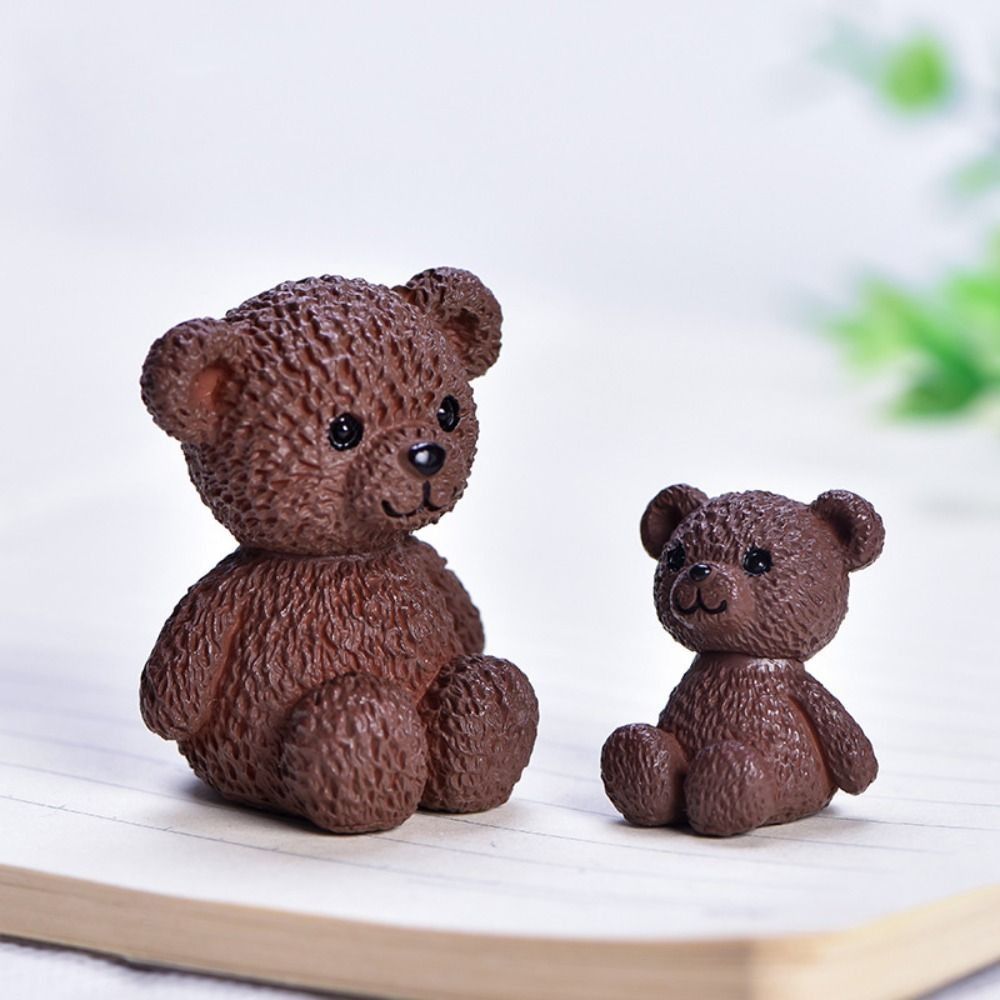 かわいいミニチュアのクマの置物、面白いプラスチック製の漫画風 - Bonsai Garden Ornaments のレビューと価格