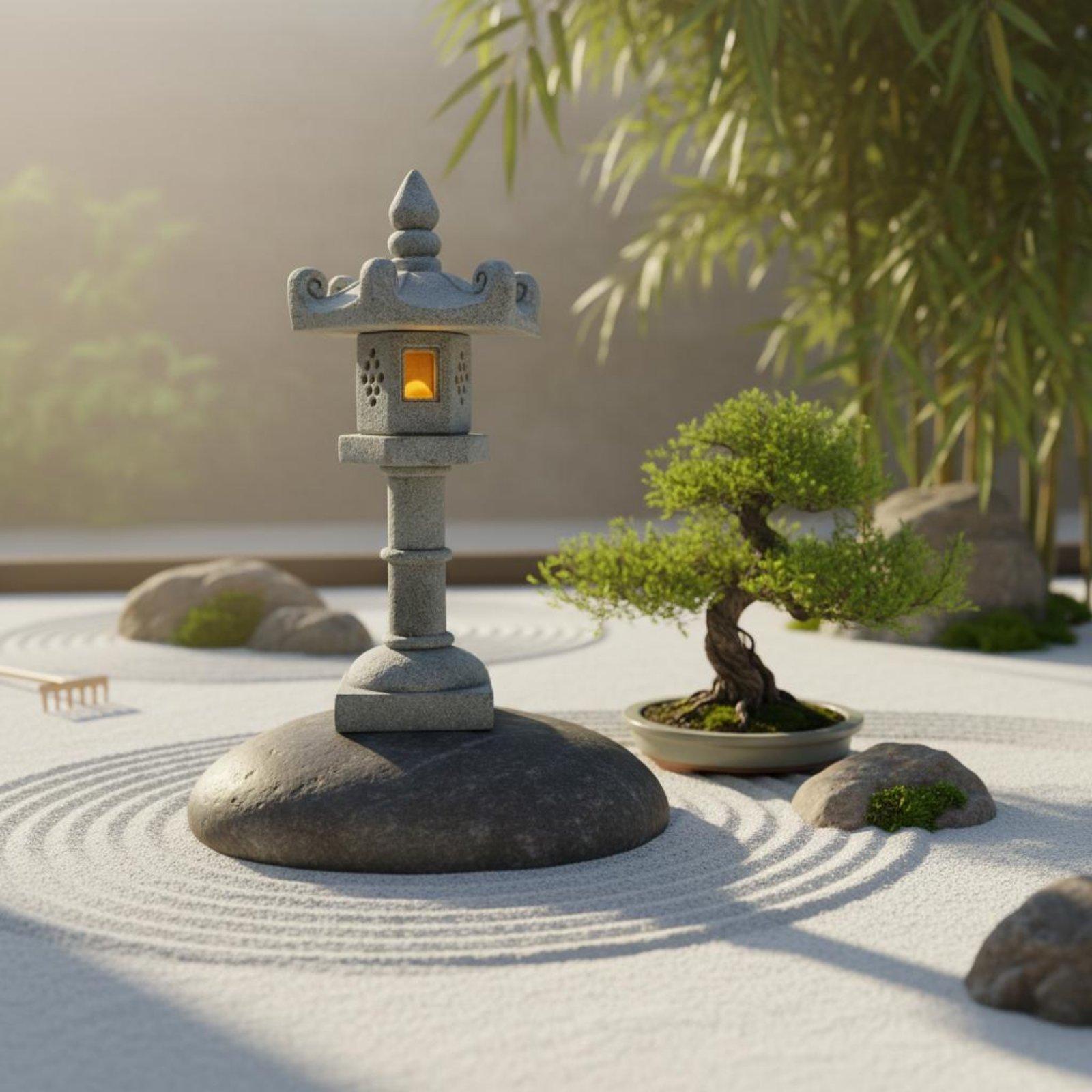 造園用ランタン 日本のランタン 石製卓上ミニチュア風景飾り  - Bonsai Garden Ornaments のレビューと価格
