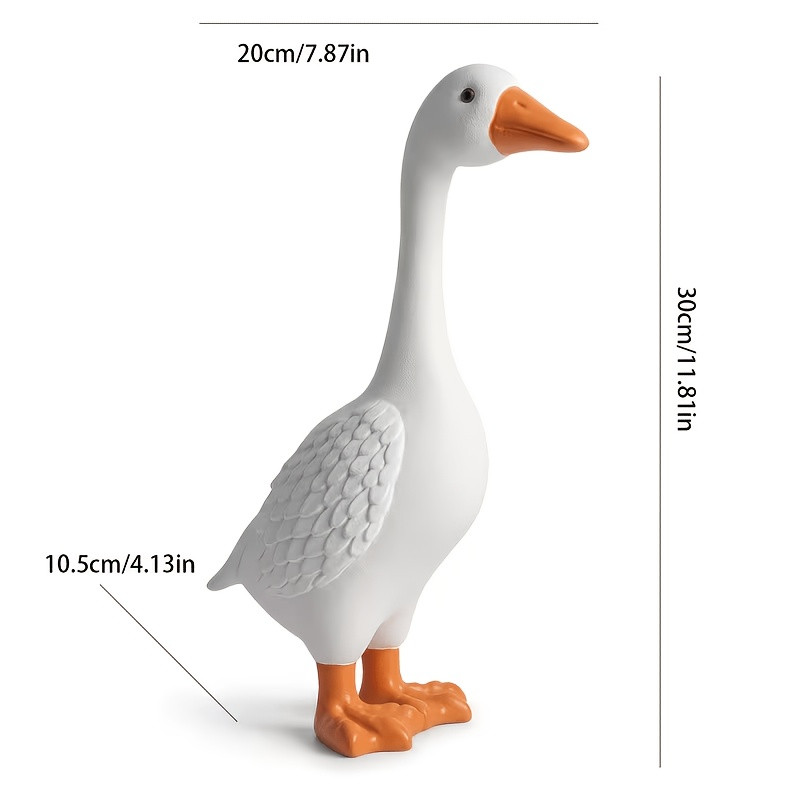 耐候性樹脂製ガチョウの庭飾り、屋外ポーチガチョウの置物、パテ - Bonsai Garden Ornaments のレビューと価格