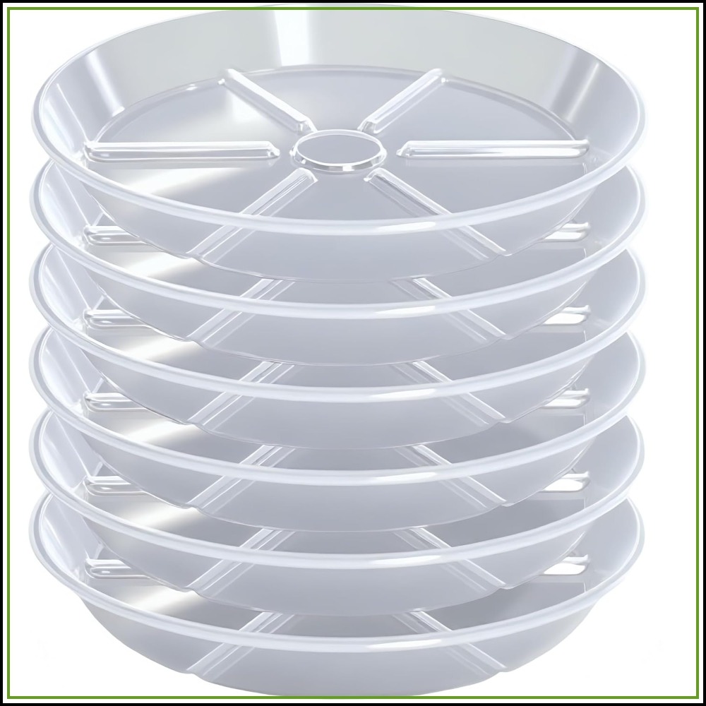 6個入り透明植物受け皿、6インチの水切りトレイ、屋内屋外鉢植 - Drip Tray Saucer のレビューと価格