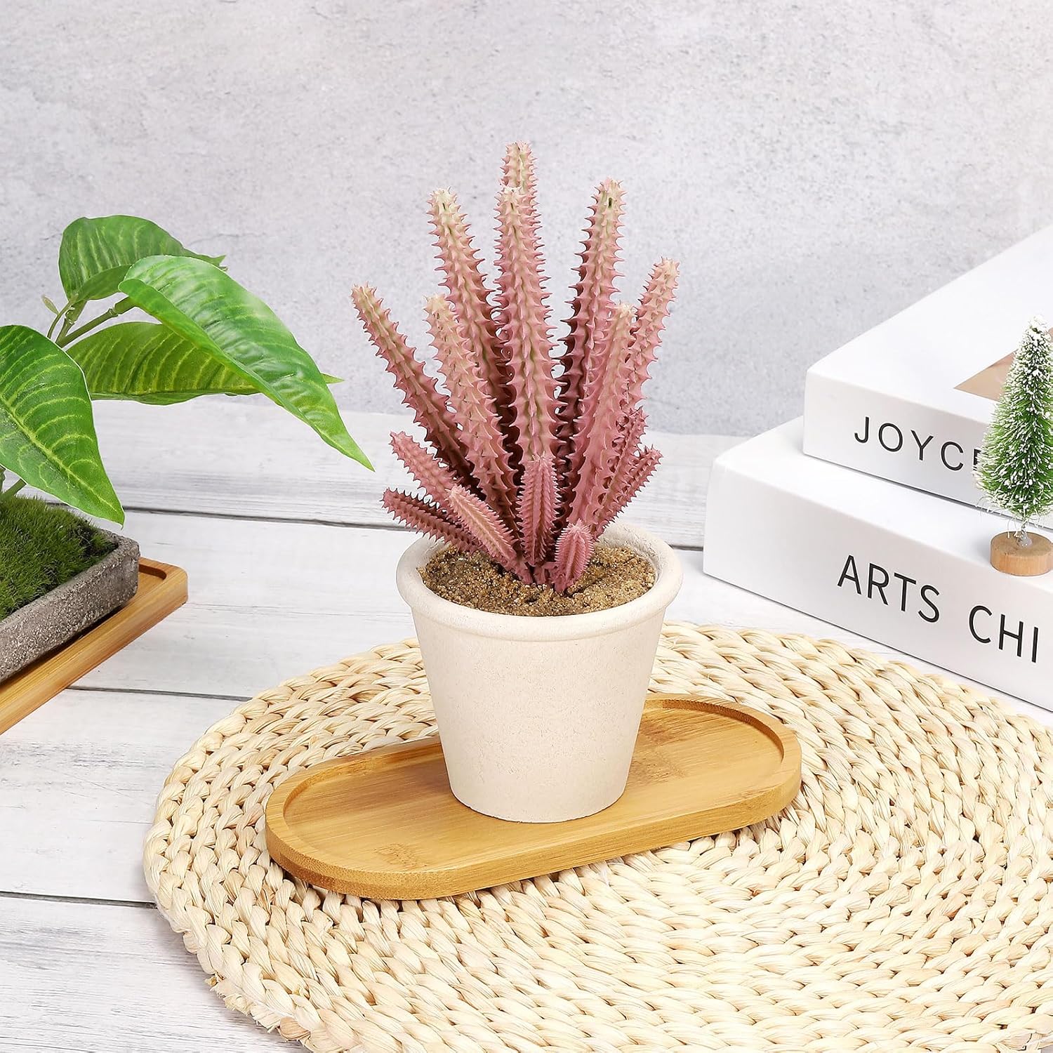 4個入り竹製植物用受け皿、楕円形排水竹製植物用ドリップトレイ - Drip Tray Saucer のレビューと価格